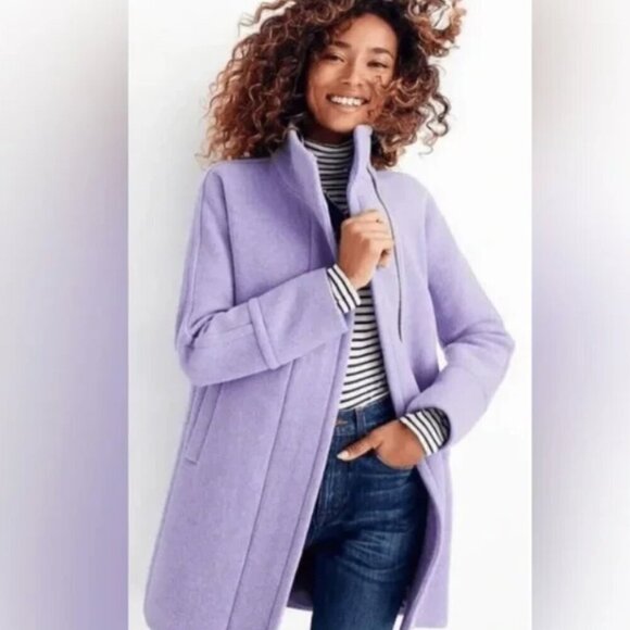 J. Crew Jackets & Blazers - J Crew Purple Wool City Cocoon Coat Lilac